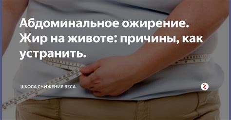 Абдоминальное ожирение: определение и причины