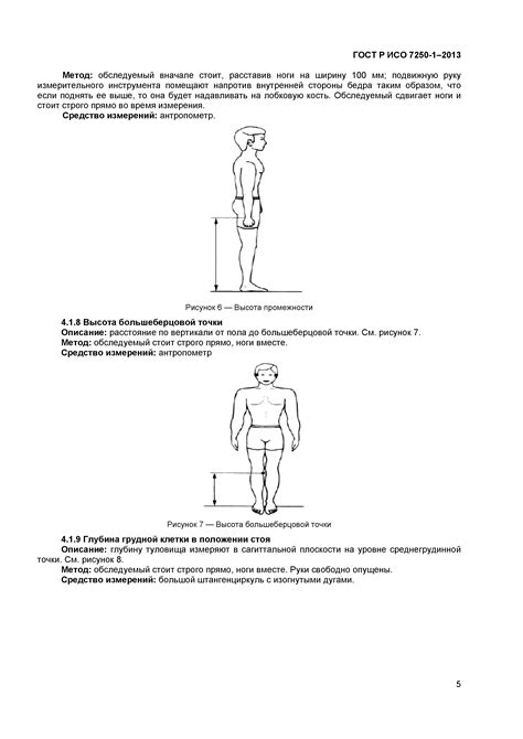 Антропометрические измерения для определения размеров таза