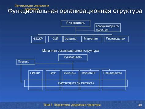 Безынтеграционность функциональной структуры управления проектом