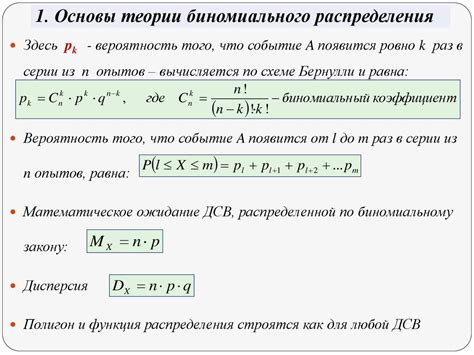 Биномиальное распределение в экспериментах