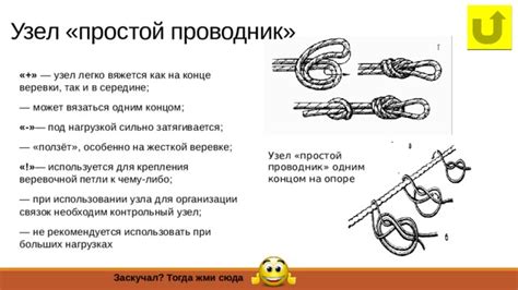 Важные моменты при использовании узла удавки