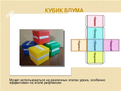 Варианты использования и эксплуатации кубика Блума