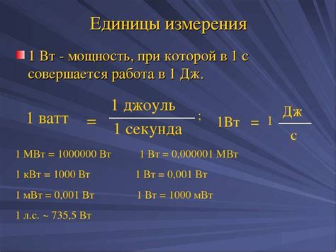 Ватт и киловатт: основные единицы измерения мощности