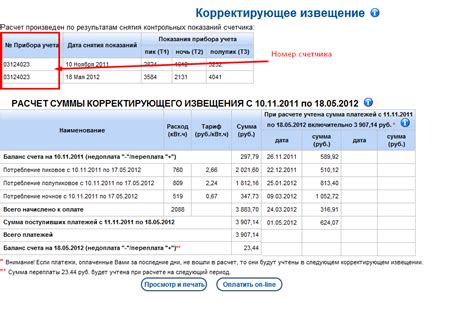 Вводные сведения о передаче данных по лицевому счету