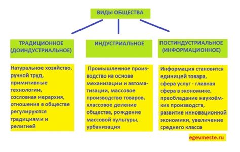 Виды обществ и их особенности