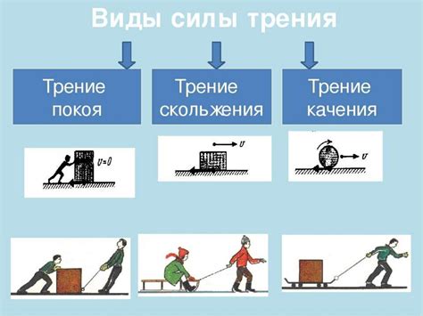 Виды силы трения и их характеристики