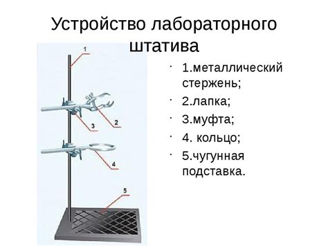 Виды стержней для лабораторного штатива