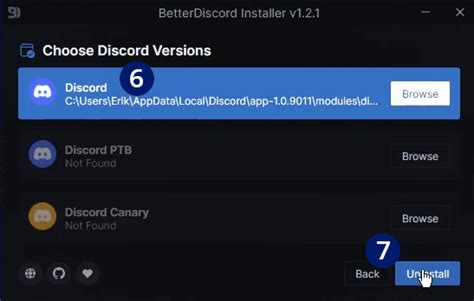 Включение функций Better Discord