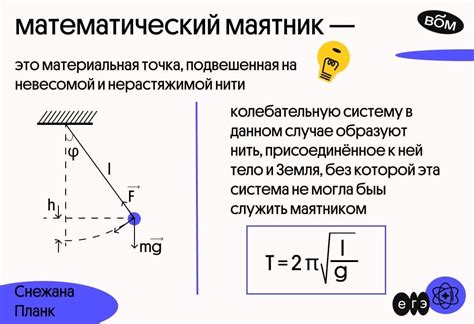 Влияние массы и длины нити на период