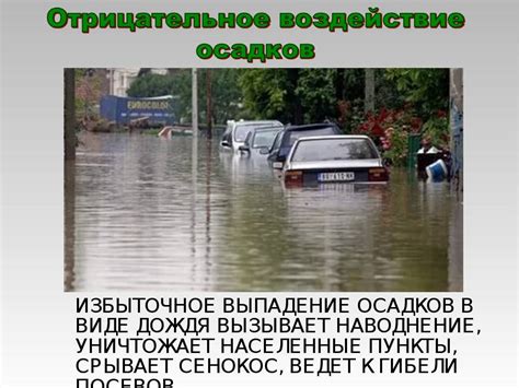 Влияние осадков на уровень воды