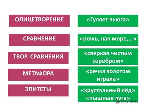 Влияние эпитета, метафоры и олицетворения на текст