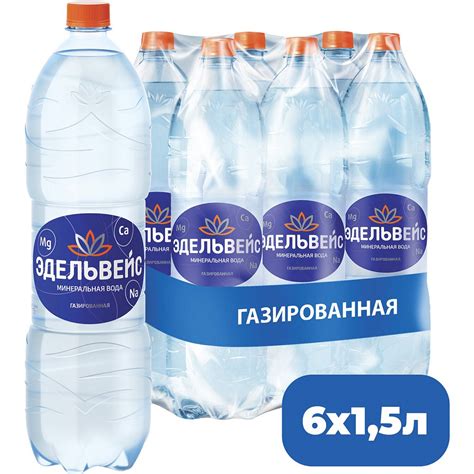 Вода: безгазовая, газированная, минеральная