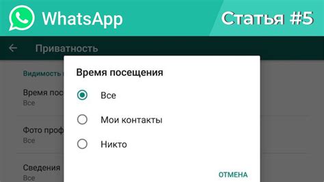 Возможности WhatsApp для учета времени просмотра