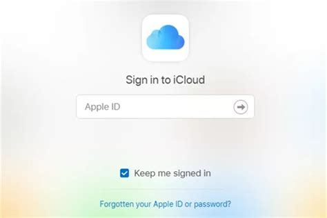 Войдите в аккаунт iCloud