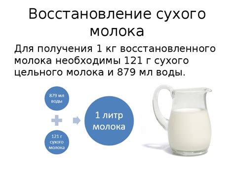 Восстановление сухого молока: эффективные методы