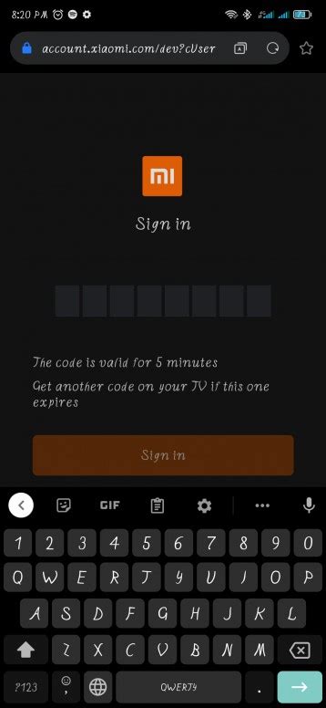 Вход в аккаунт Xiaomi на телевизоре