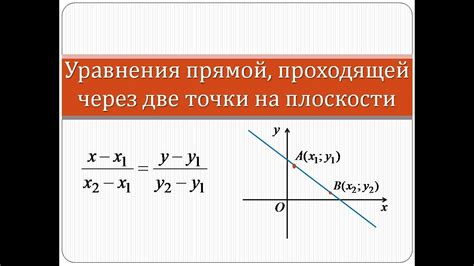 Выбор двух точек для построения прямой