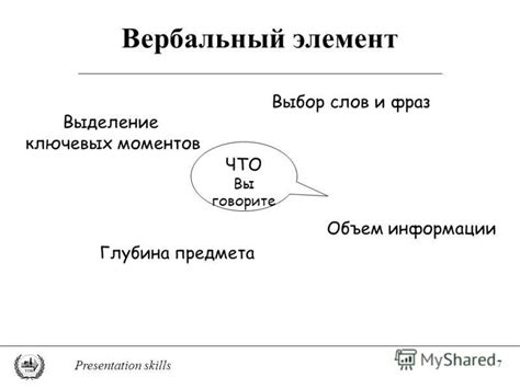 Выбор ключевых моментов