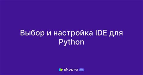 Выбор компонентов для установки Python IDE