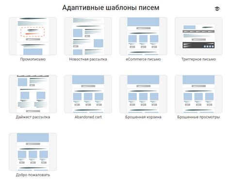 Выбор шаблона для рассылки