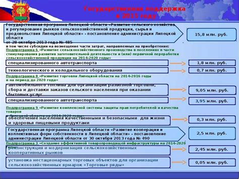 Государственная поддержка учебных программ