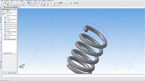 Добавление и расположение витков пружины в Компас 3D