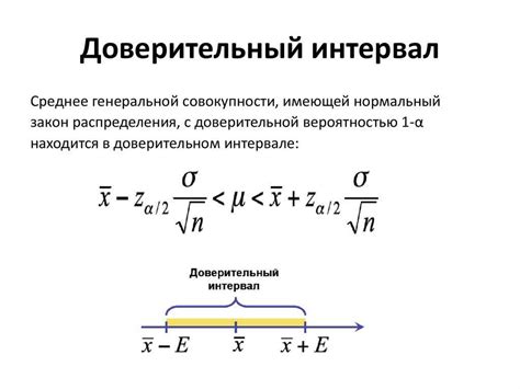 Доверительный интервал для среднего значения