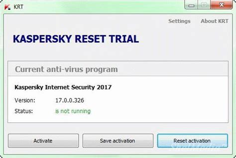 Дополнительные ресурсы для сброса активации Kaspersky