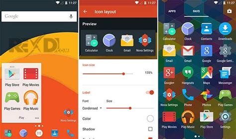 Дополнительные функции Nova Launcher Prime