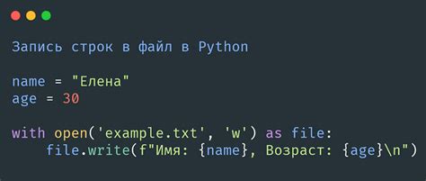 Запись данных в файл в Python