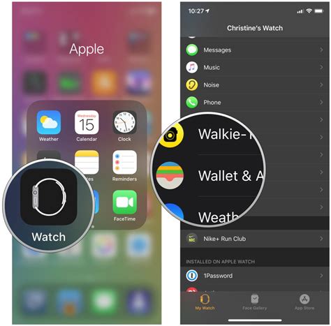 Запустите приложение "Watch" на iPhone