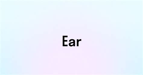 Значение слова "ears" и его перевод