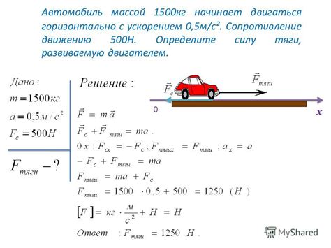 Известная скорость и ускорение