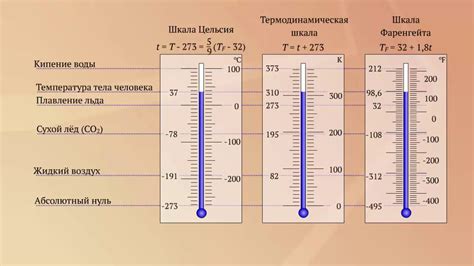 Изменение единиц измерения температуры