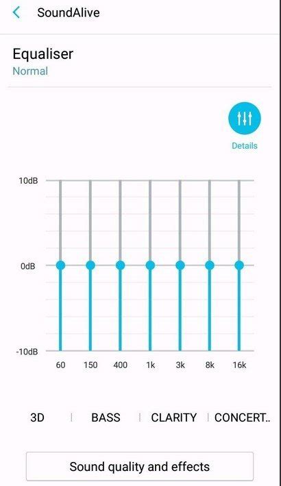 Изменение звука наушников через приложение Samsung SoundAlive