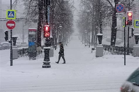 Изменение интенсивности снегопада