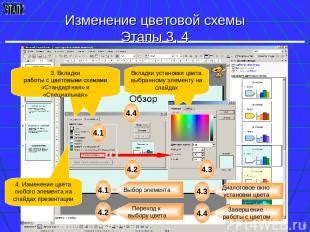 Изменение цветовой схемы слайда