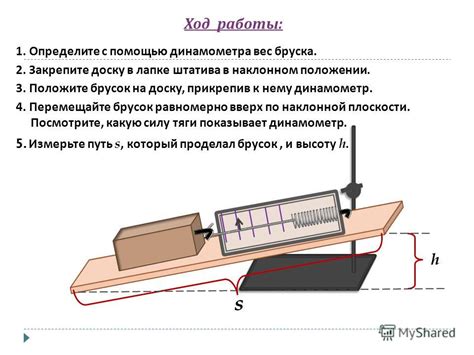 Измерение ширины шага с помощью динамометра