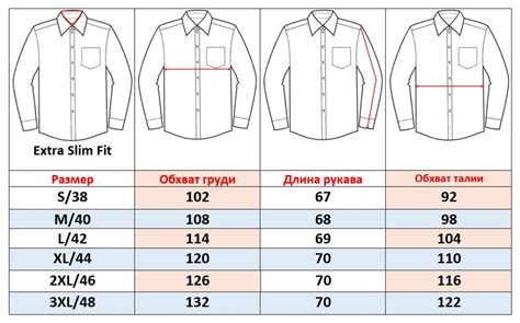 Измерьте размеры рубашки