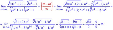 Изучаем корень из бесконечности в пределе