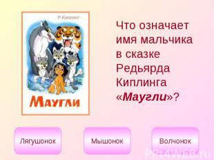 Имя родительницы Маугли