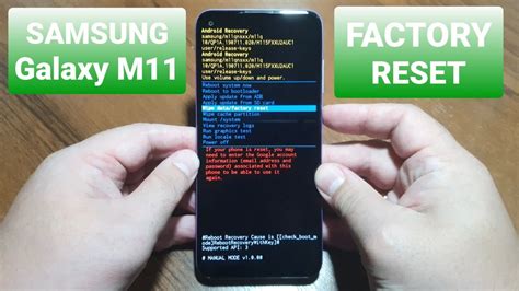 Инструкция по сбросу Samsung M11 до заводских настроек