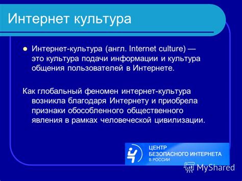 Интернет-культура как способ защиты