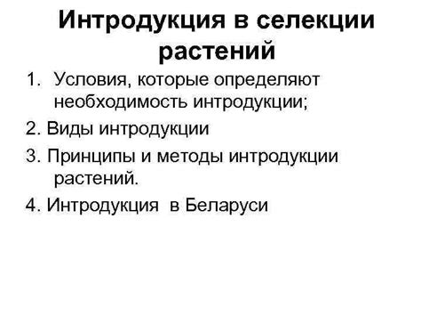 Интродукция в проблематику