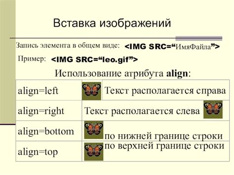 Использование атрибута align в HTML