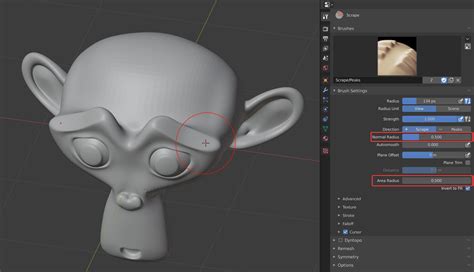 Использование инструментов Sculpt Mode