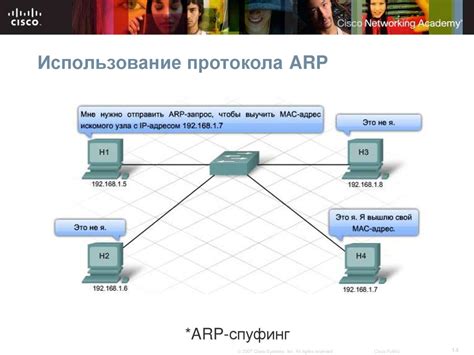 Использование протокола ARP