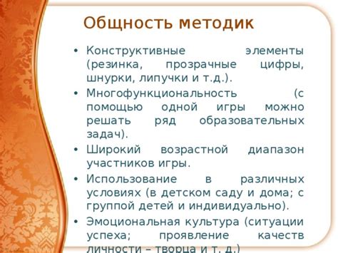 Использование различных образовательных методик