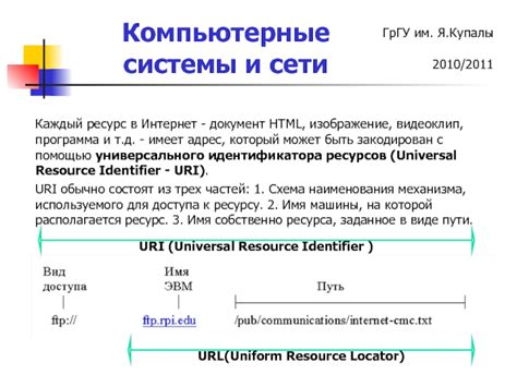 Использование универсального идентификатора