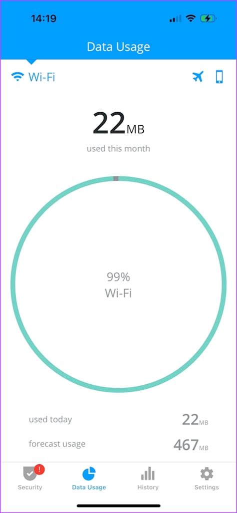 Использование Wi-Fi вместо мобильных данных